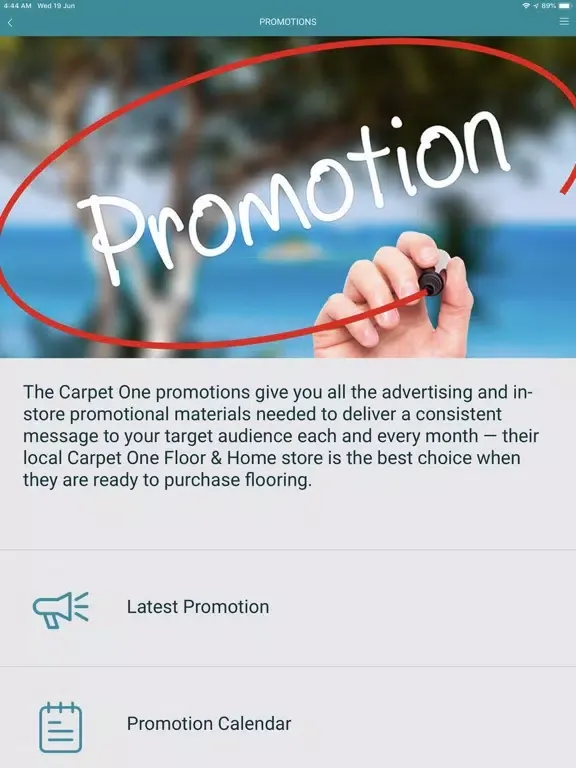 Tangkapan layar C1 Sales Pro iPad 