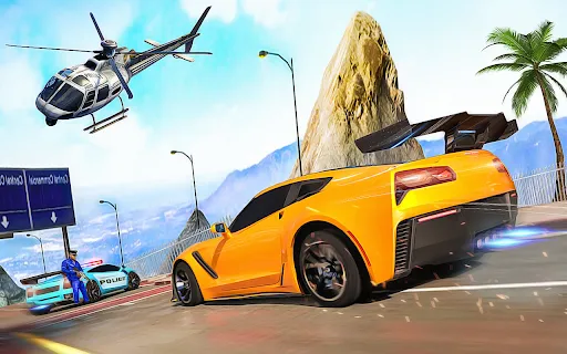 Crazy Car Racing Police Chase سکرین شاٹس