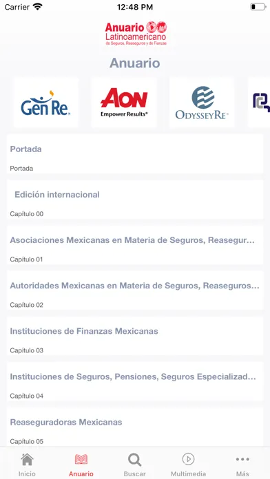 Zrzuty ekranu Anuario Latam Seguros