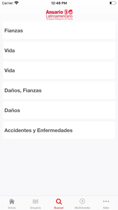 Zrzuty ekranu Anuario Latam Seguros