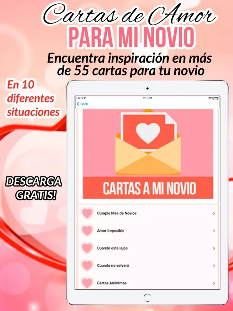 Скриншоты Cartas de amor para mi novio iPad 
