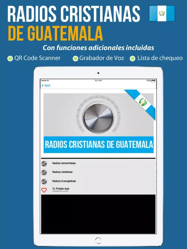 Zrzuty ekranu Radios Cristianas de Guatemala Emisoras AM FM iPad 