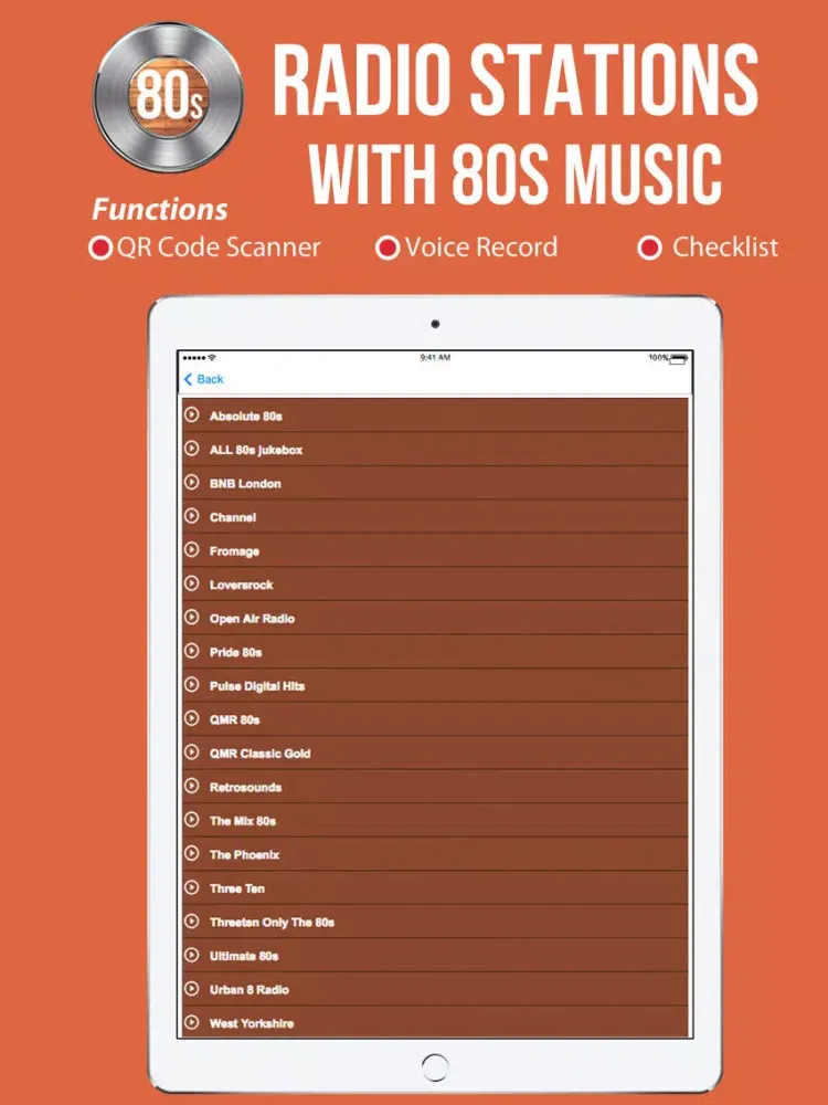 Radio Stations With 80s Music iPad  Screenshots