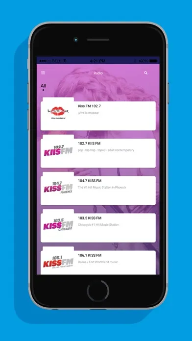 Capturas de pantalla de Kiss FM Radio