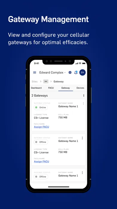 Capturas de tela do Connected Safety+