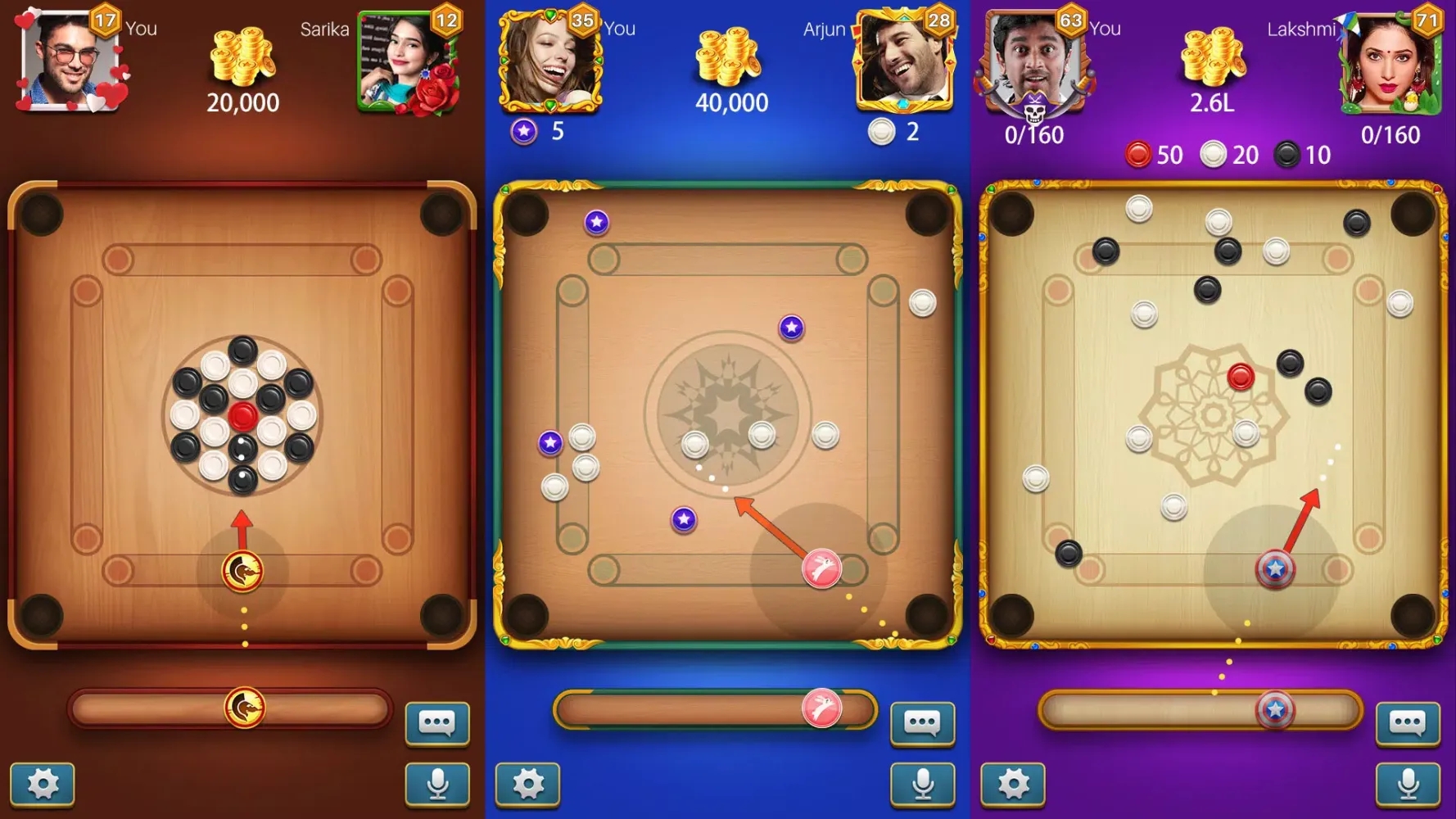 Tangkapan layar Carrom Meta