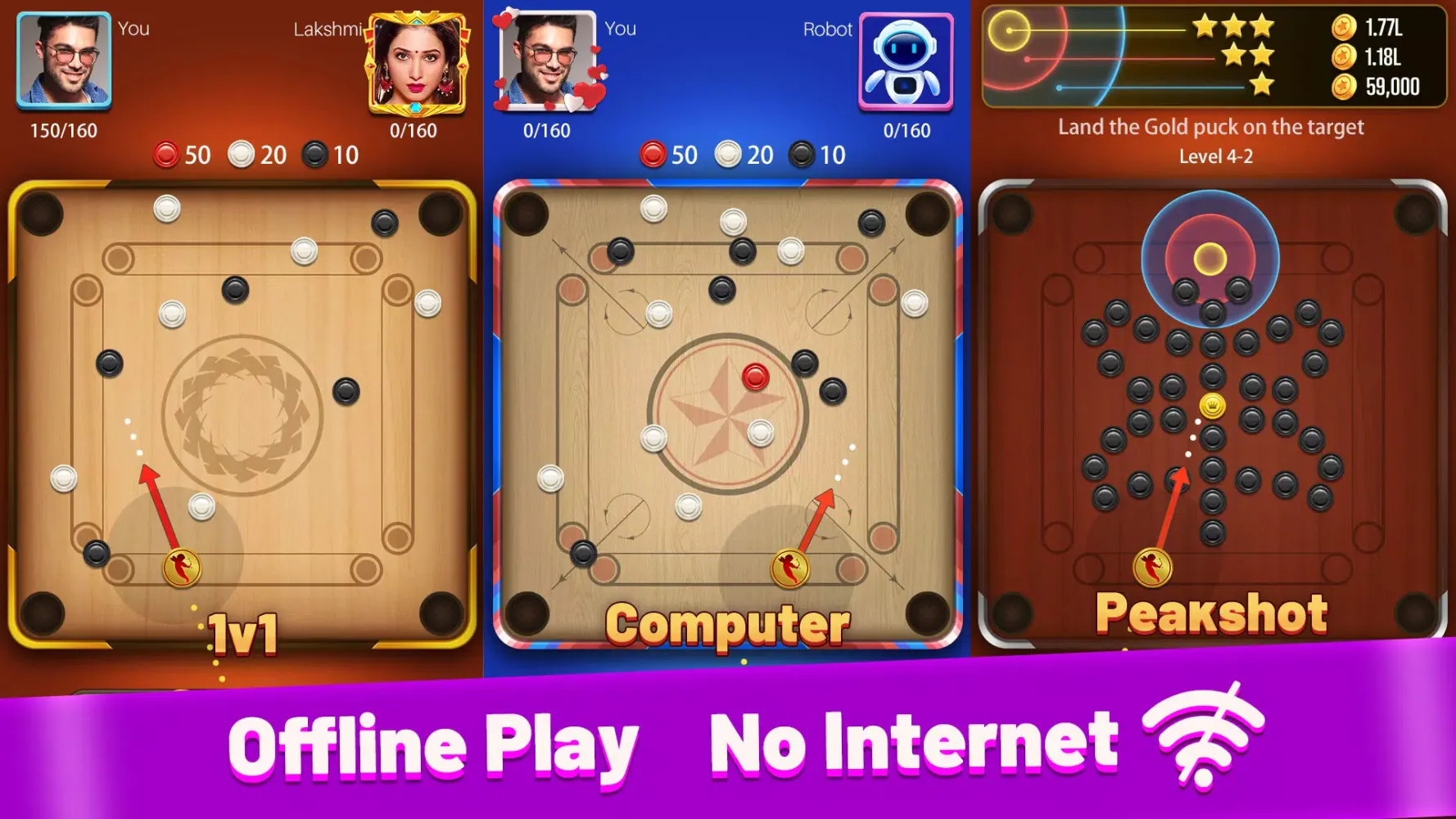 Tangkapan layar Carrom Meta