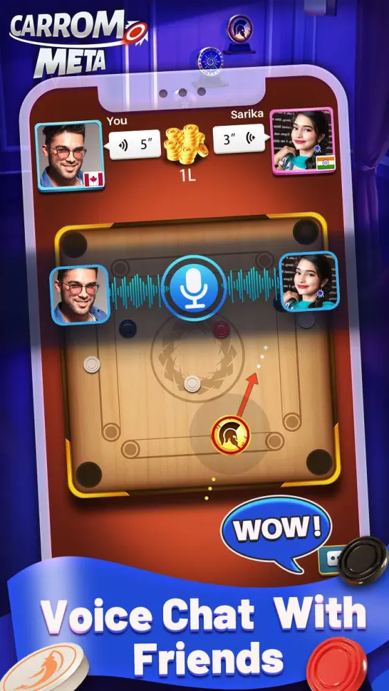 Tangkapan layar Carrom Meta