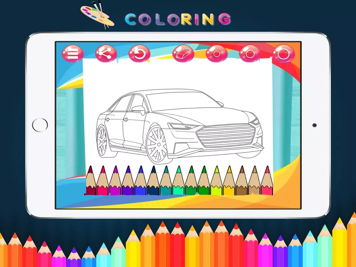 Zrzuty ekranu Cars coloring book - kids Game iPad 