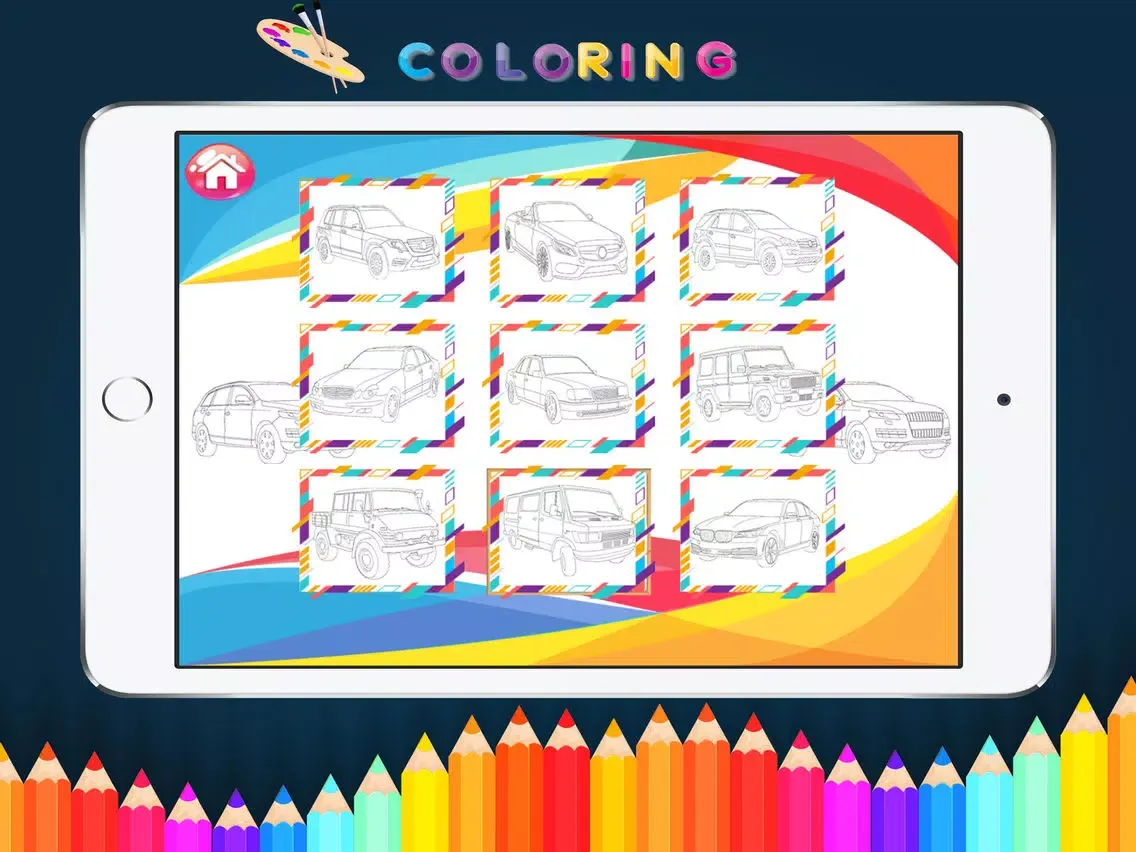 Zrzuty ekranu Cars coloring book - kids Game iPad 