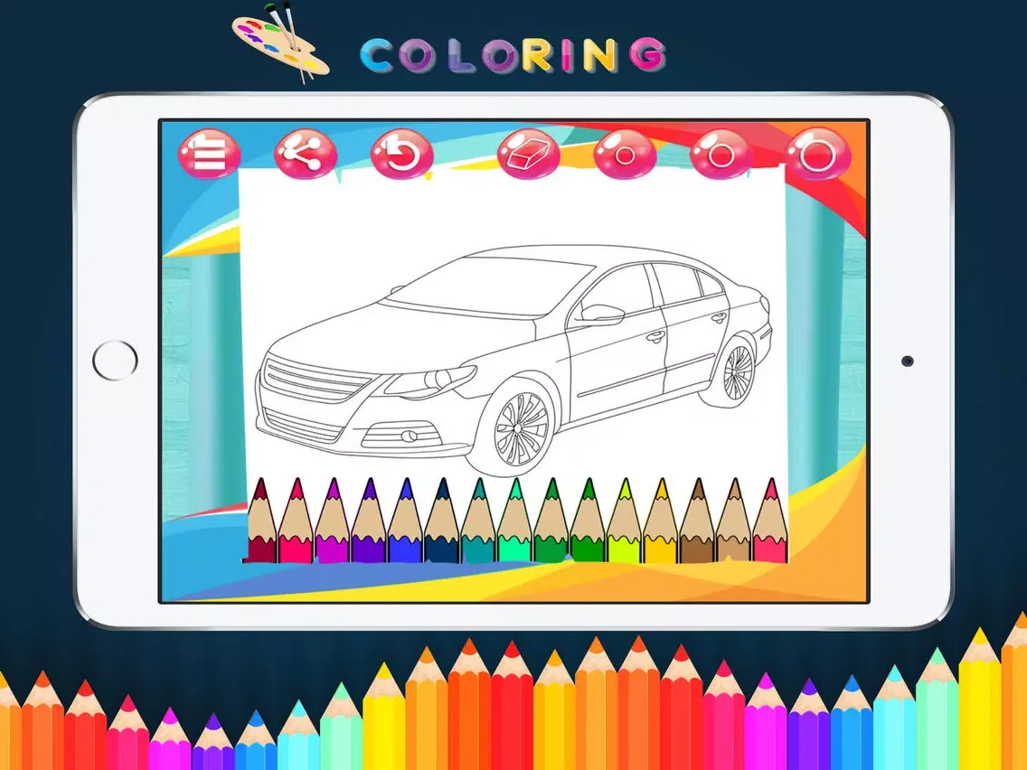 Zrzuty ekranu Cars coloring book - kids Game iPad 