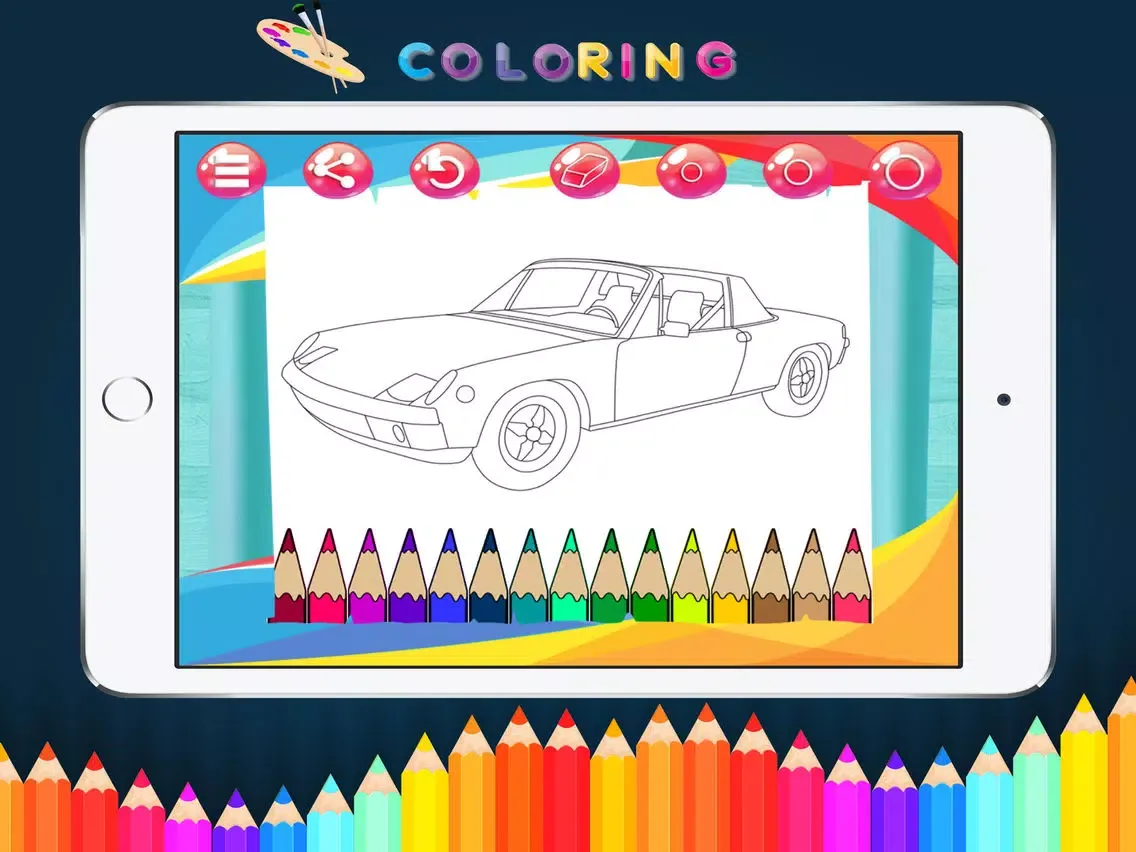 Zrzuty ekranu Cars coloring book - kids Game iPad 