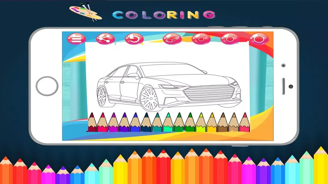Zrzuty ekranu Cars coloring book - kids Game