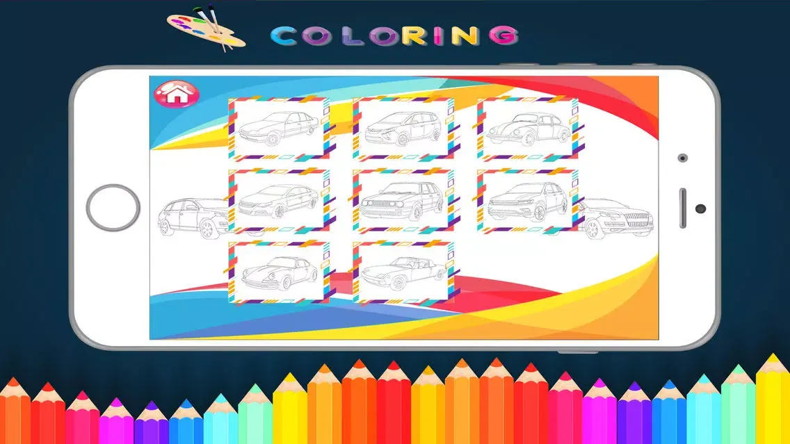 Zrzuty ekranu Cars coloring book - kids Game