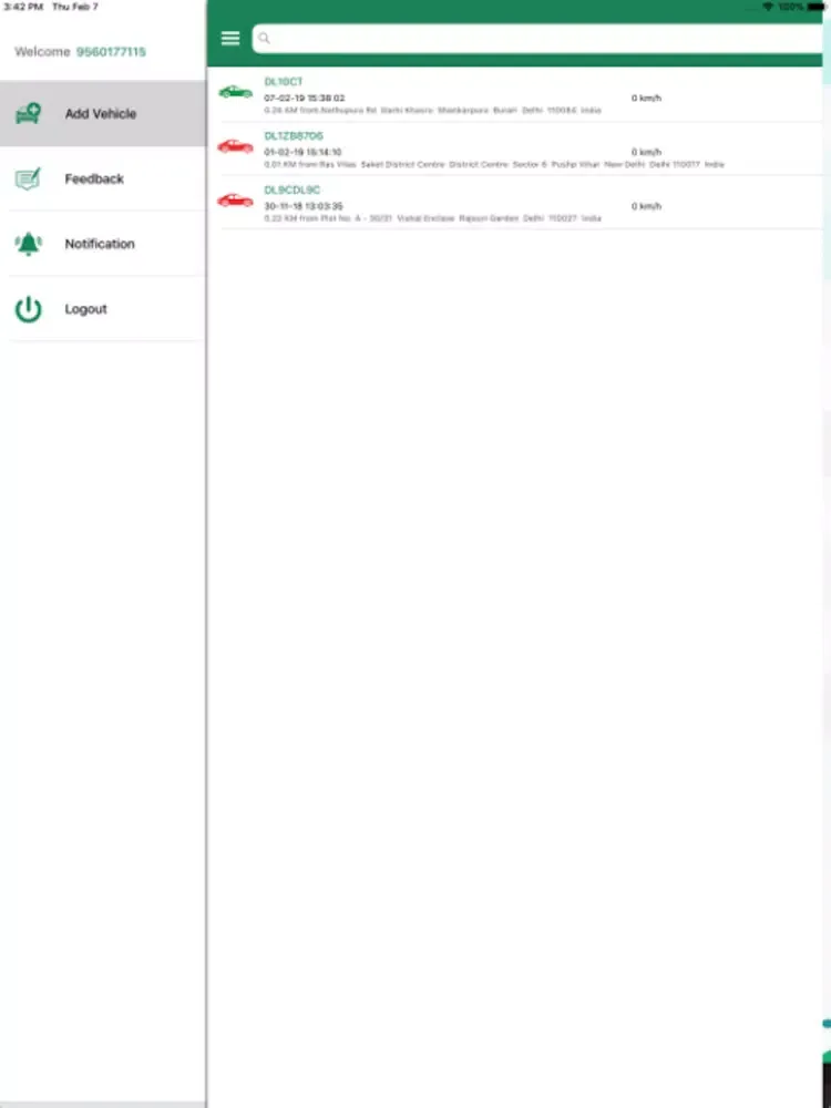 CarSathi iPad  স্ক্রিনশট