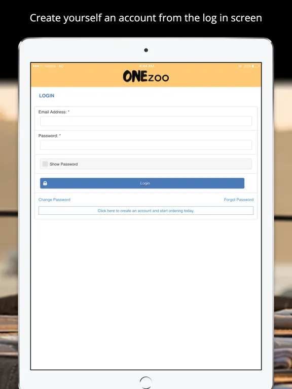 ONEzoo Ordering App iPad  スクリーンショット
