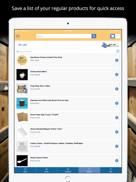 ONEzoo Ordering App iPad  スクリーンショット
