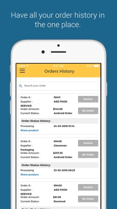 ONEzoo Ordering App スクリーンショット