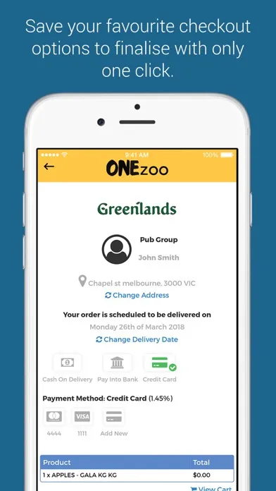 ONEzoo Ordering App スクリーンショット