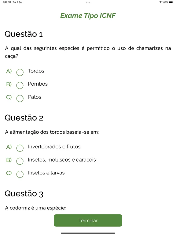 Carta de Caçador | app iPad  Screenshots