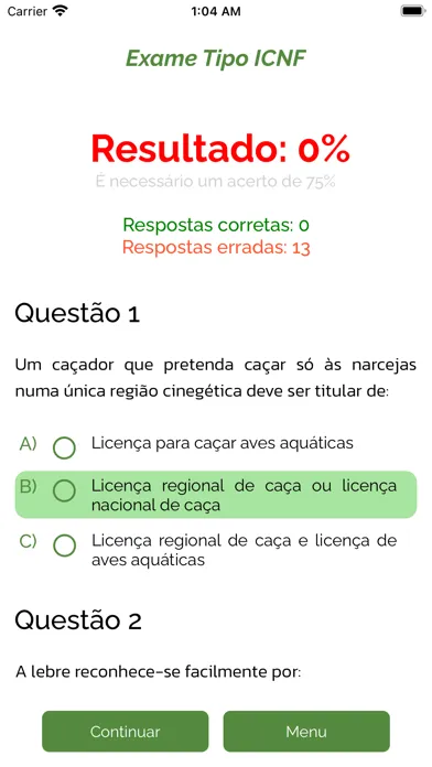 Carta de Caçador | app Screenshots