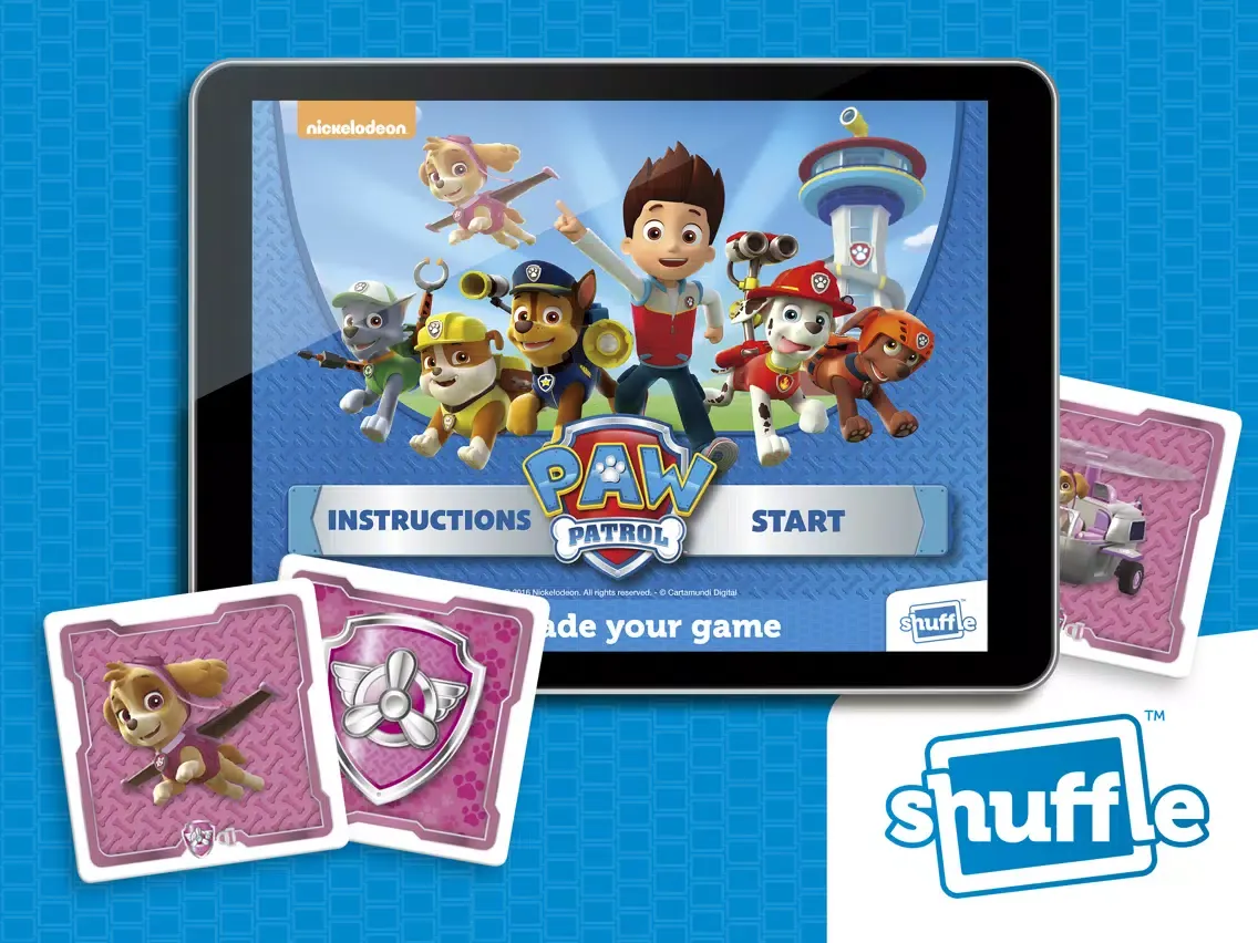 Paw Patrol by ShuffleCards iPad  سکرین شاٹس