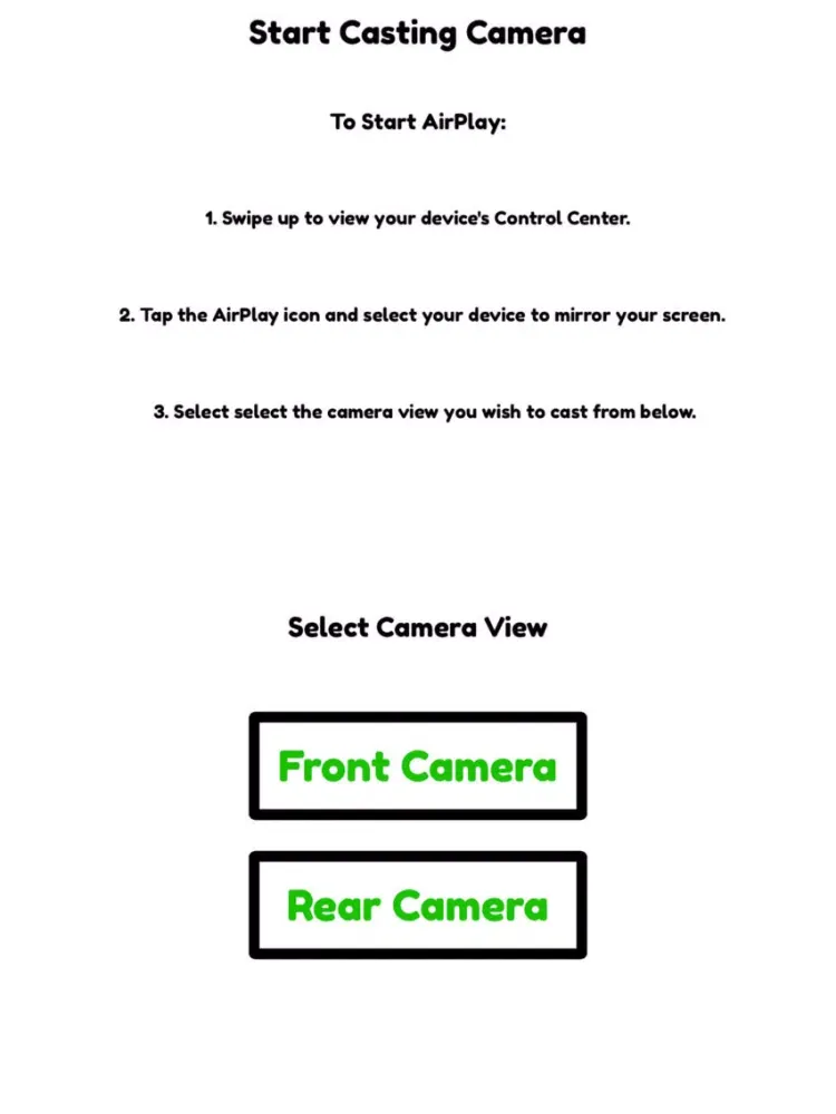Zrzuty ekranu AirCam - Camera meets TV iPad 