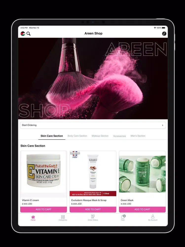 Areen Shop iPad  سکرین شاٹس