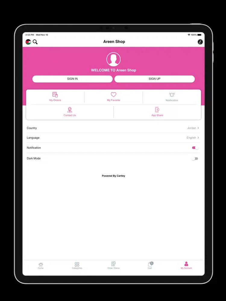 Areen Shop iPad  سکرین شاٹس