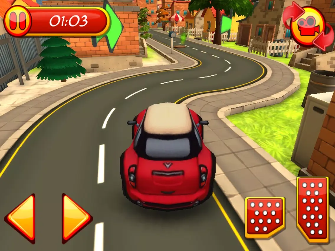 Cartoon All-Stars Crazy Car Race Parking iPad 应用截图