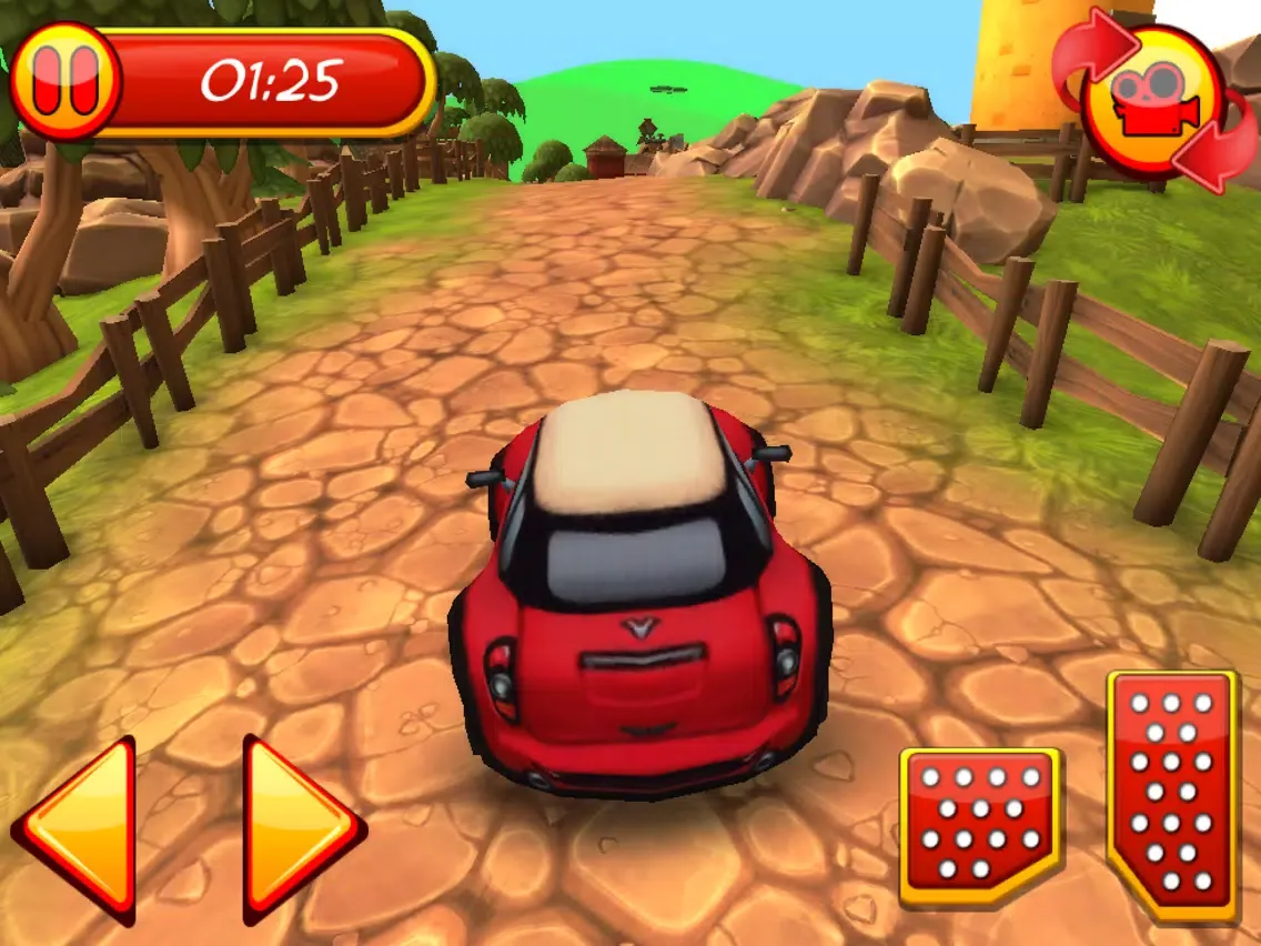 Cartoon All-Stars Crazy Car Race Parking iPad 应用截图