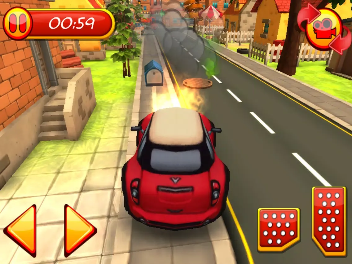 Cartoon All-Stars Crazy Car Race Parking iPad 应用截图