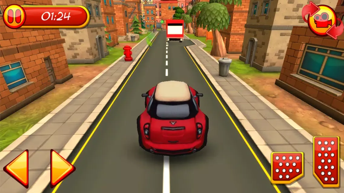 Cartoon All-Stars Crazy Car Race Parking应用截图