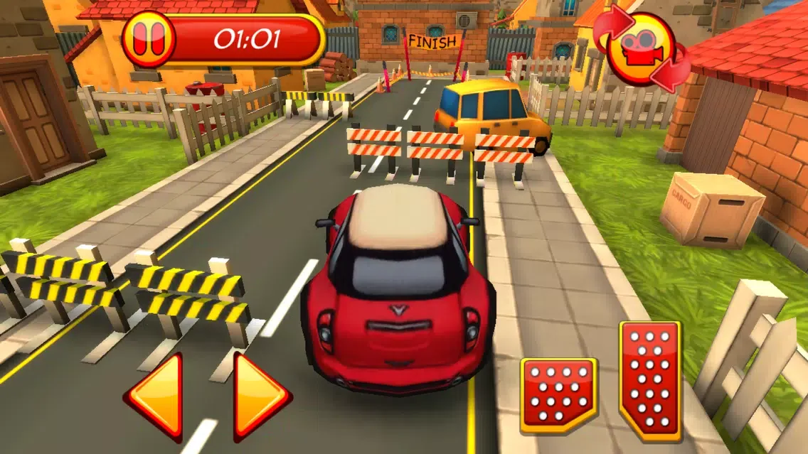 Cartoon All-Stars Crazy Car Race Parking应用截图