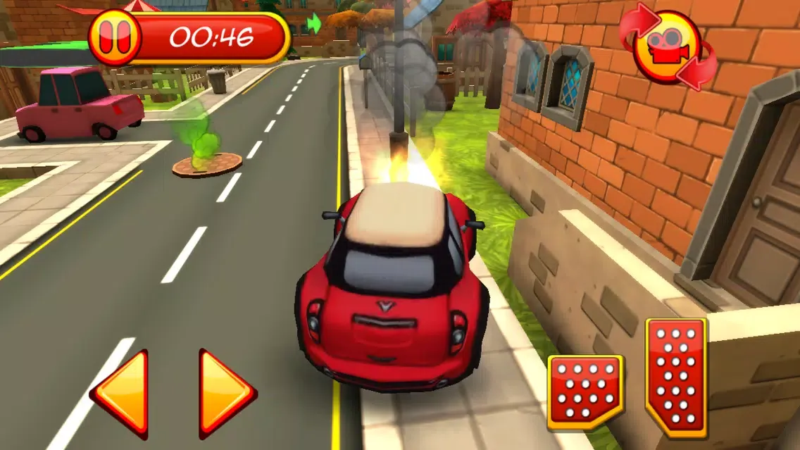 Cartoon All-Stars Crazy Car Race Parking应用截图