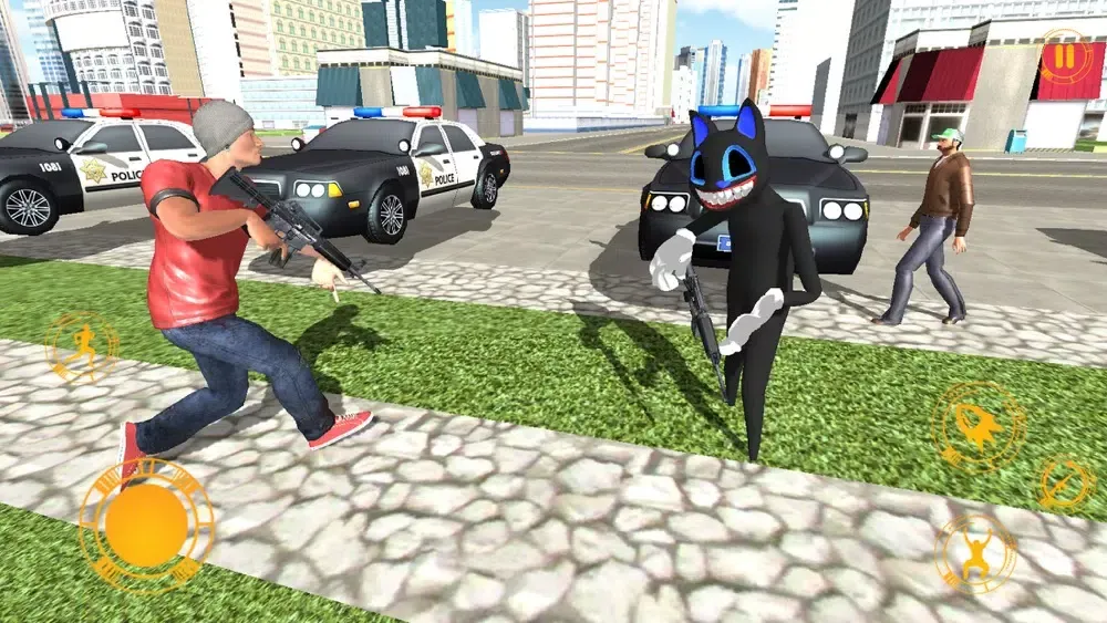 Ảnh chụp màn hình của Cartoon Cat Crime City Hero 3D