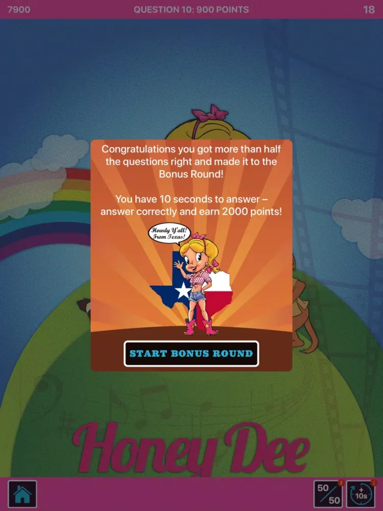 Скриншоты Texas Trivia with Honey Dee iPad 