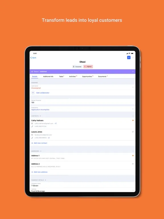 MiCRM 2 iPad  Screenshots