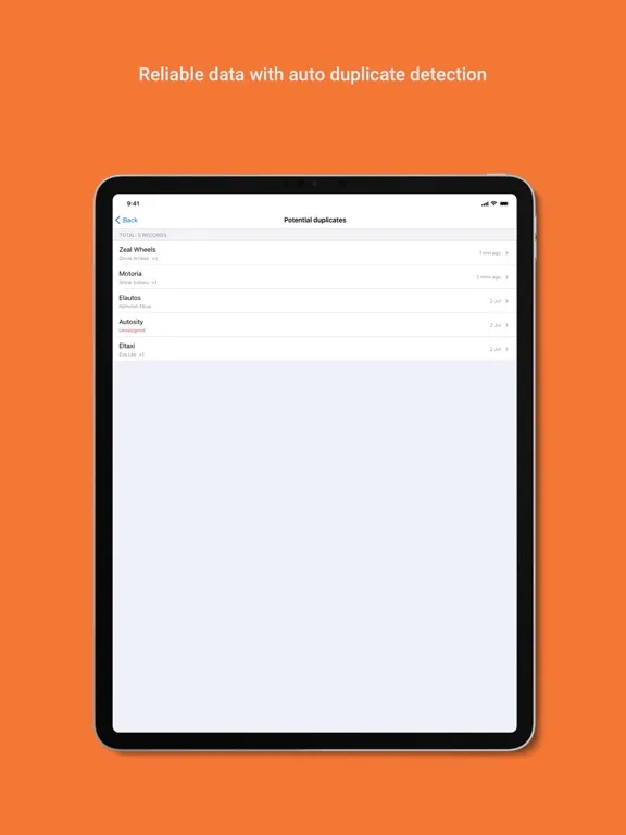 MiCRM 2 iPad  Screenshots