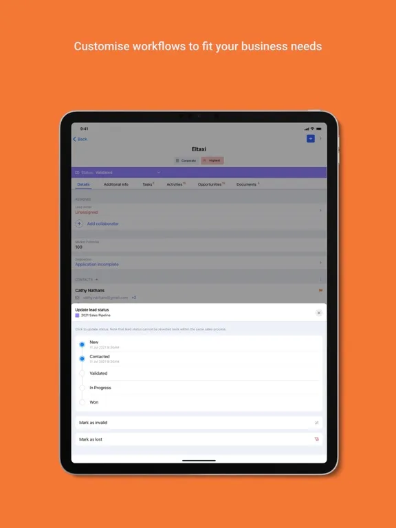 MiCRM 2 iPad  Screenshots