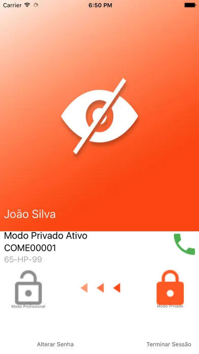 Privacidade Screenshots