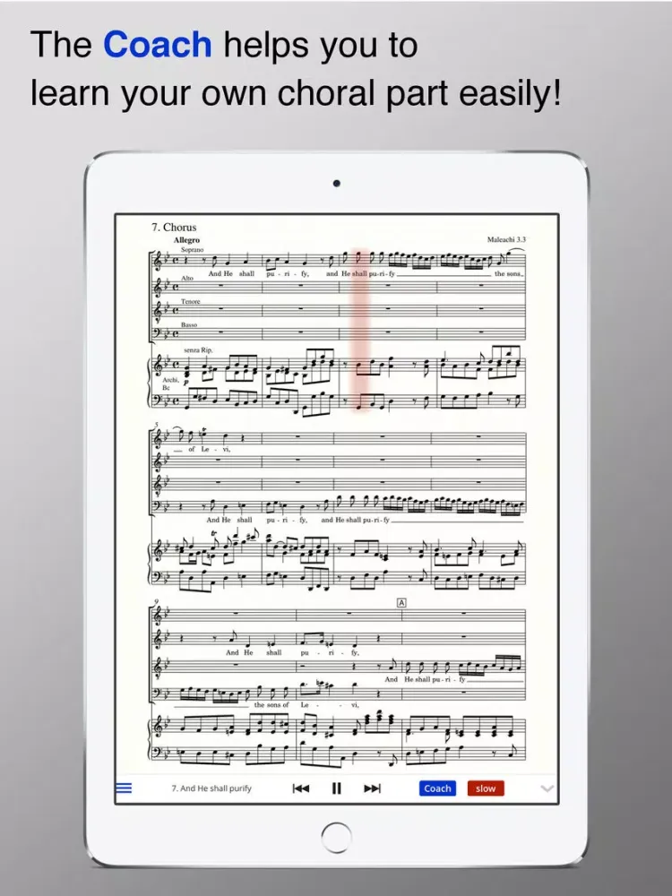 Tangkapan layar carus music iPad 