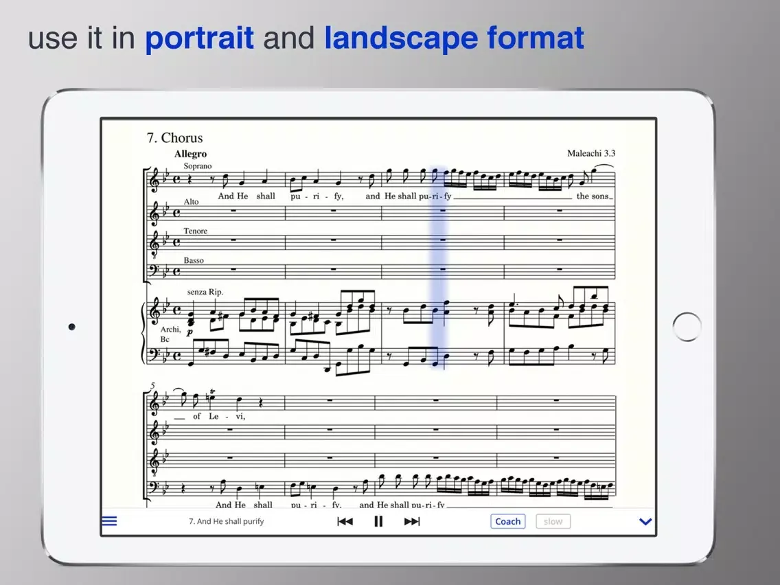 Tangkapan layar carus music iPad 