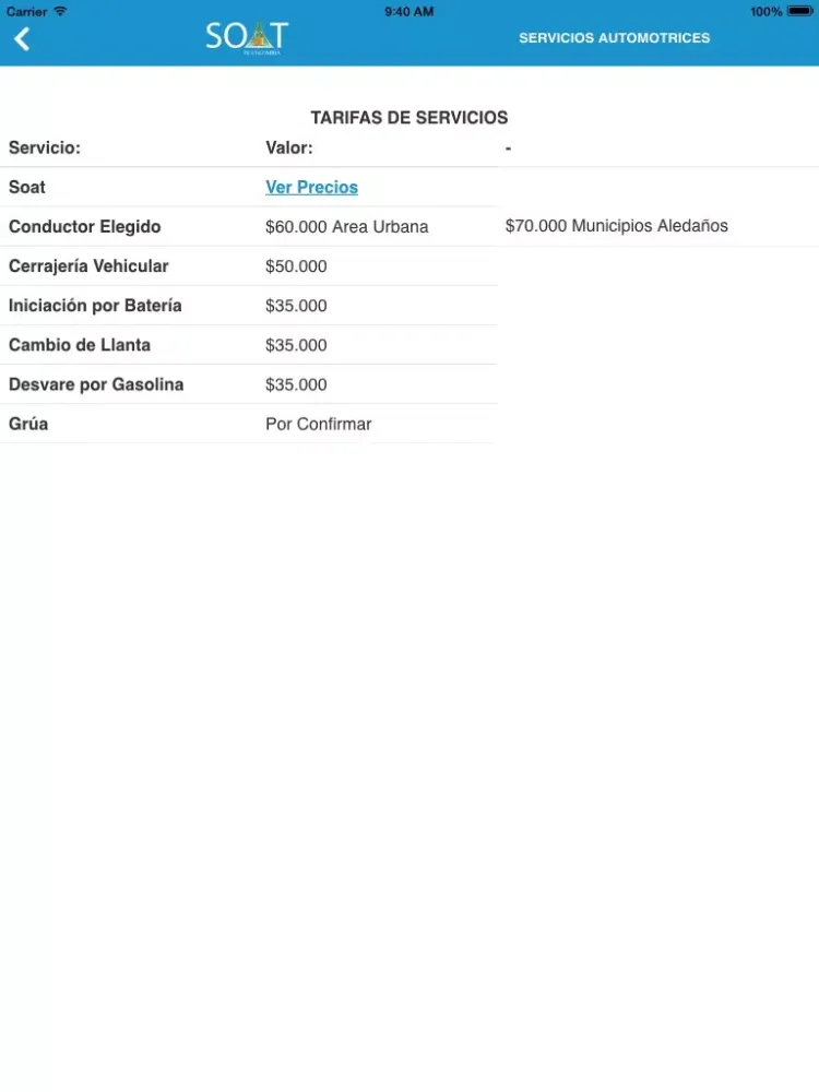 Soat de Colombia iPad 应用截图