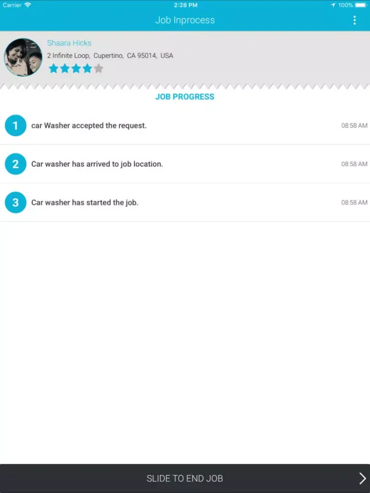 Capturas de tela do CubeCarWashPro Provider iPad 