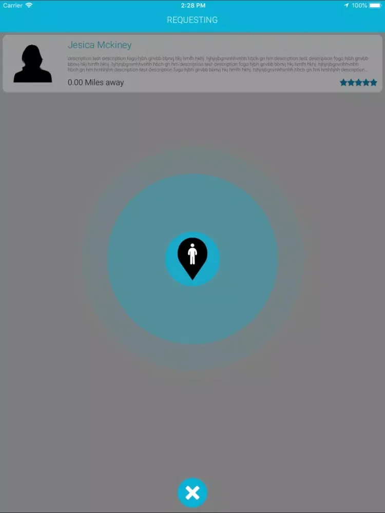 Tangkapan layar CubeCarWashPro User iPad 