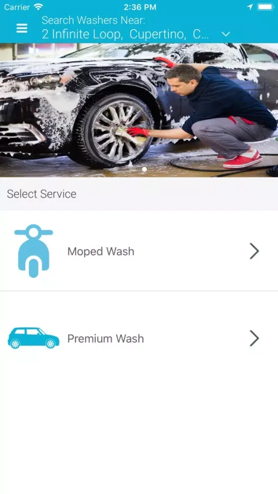 Tangkapan layar CubeCarWashPro User