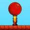 Red Bouncing Ball - Jump Over Spikes