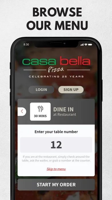Capturas de tela do Casa Bella Pizza