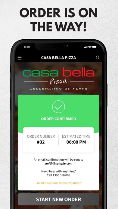 Capturas de tela do Casa Bella Pizza